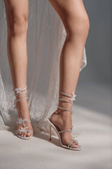 AZALEA WANG ARYANA BUTTERFLY WRAP UP HEEL IN WHITE