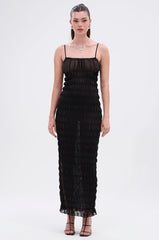 ON A BEACH OR A NIGHT OUT MESH MAXI DRESS