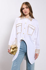 24 CARAT BUTTON DOWN POPLIN SHIRT