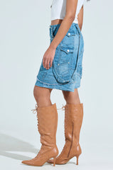 GRAB ME CLOSER DENIM BERMUDA SHORT