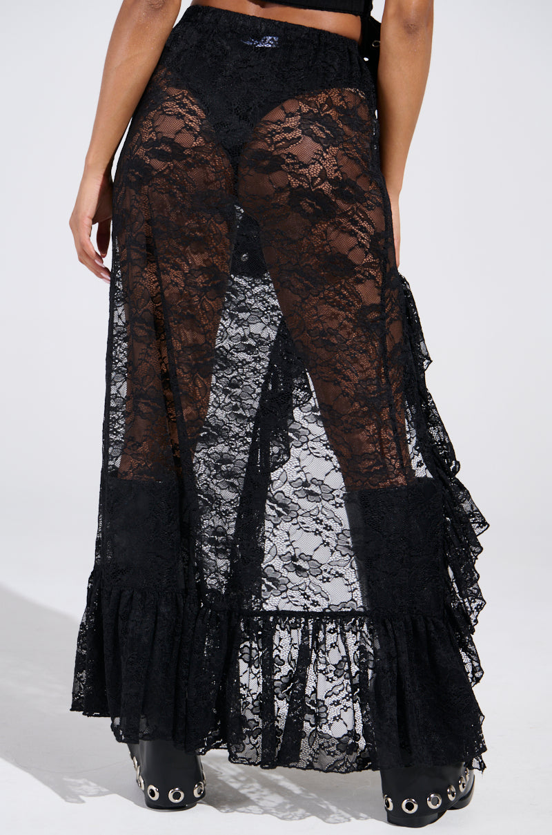 DANCE THE NIGHT AWAY LACE MAXI SKIRT