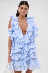 ONCE UPON A TIME RUFFLED MINI DRESS
