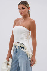 PEARL TRIM HIGH LOW CORSET