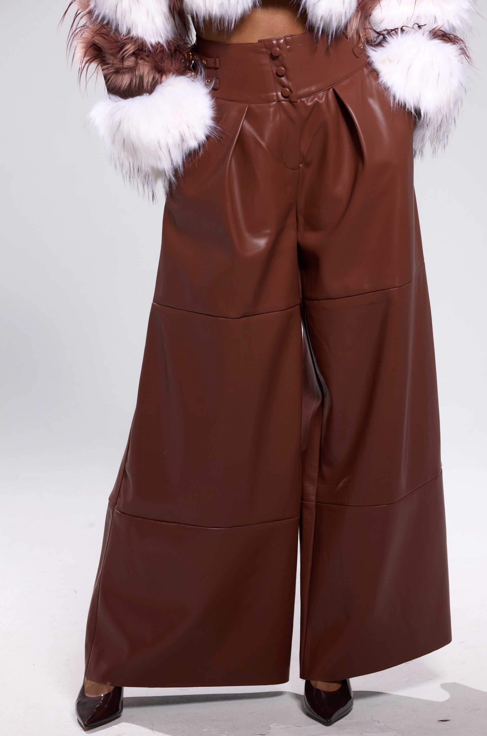 BETTER OFF WITHOUT YOU FAUX LEATHER TROUSER