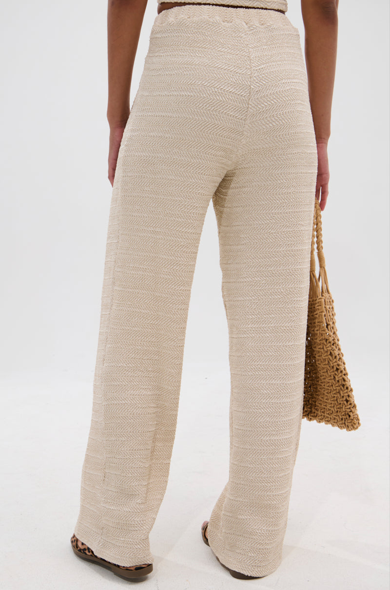 HOLLYWOOD SLINKY TEXTURED PALAZZO PANT