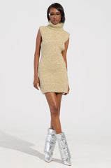 FELT A SPARK KNIT GLITTER MINI DRESS