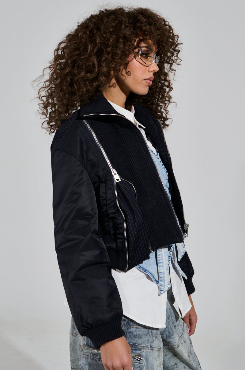 DUKE ZIPPER DETAIL BOMBER