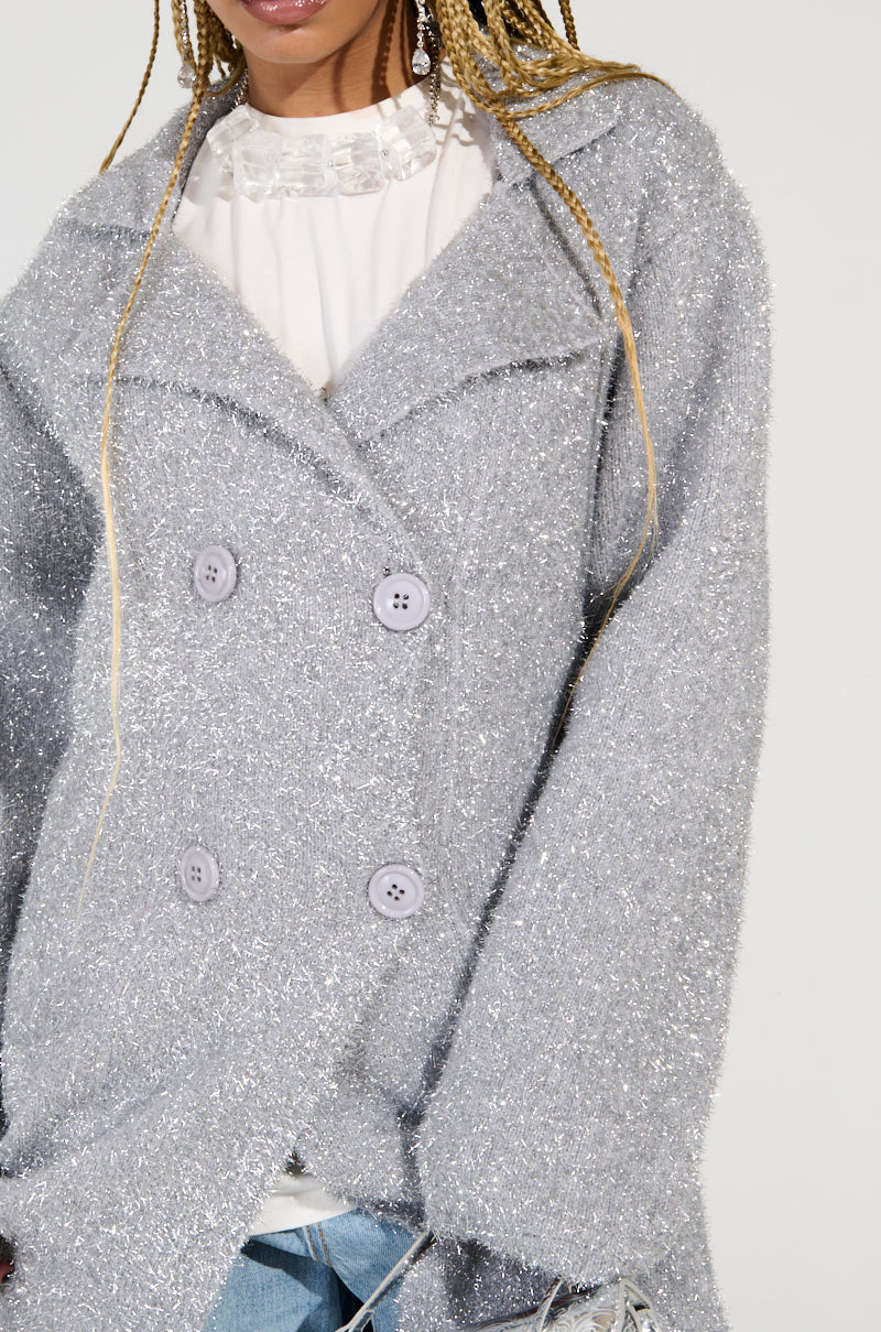 RELAXED FIT GLITTER TRENCH