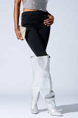 AZALEA WANG AMBY SILVER BUCKET BOOT