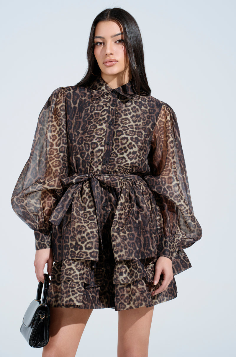 CHICEST OF CHIC LEOPARD PRINT MINI DRESS