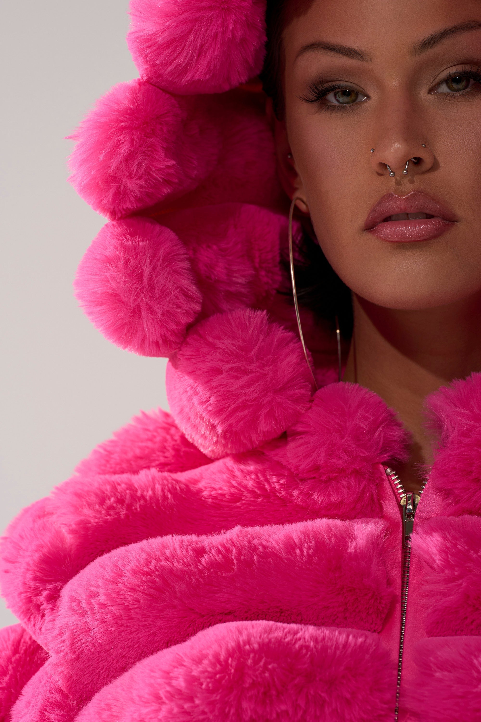 POPCORN FAUX FUR IN PINK