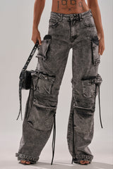 COOL GIRL DENIM CARGO PANT