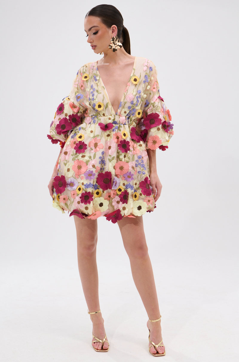 FLORAL BABY MINI DRESS