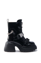 AZALEA WANG EVERHART BLACK WITH METAL BOOTIE