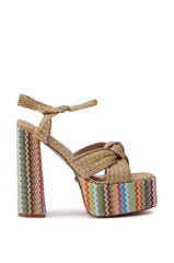 AZALEA WANG FLAVIA MULTI RAFFIA PLATFORM SANDAL