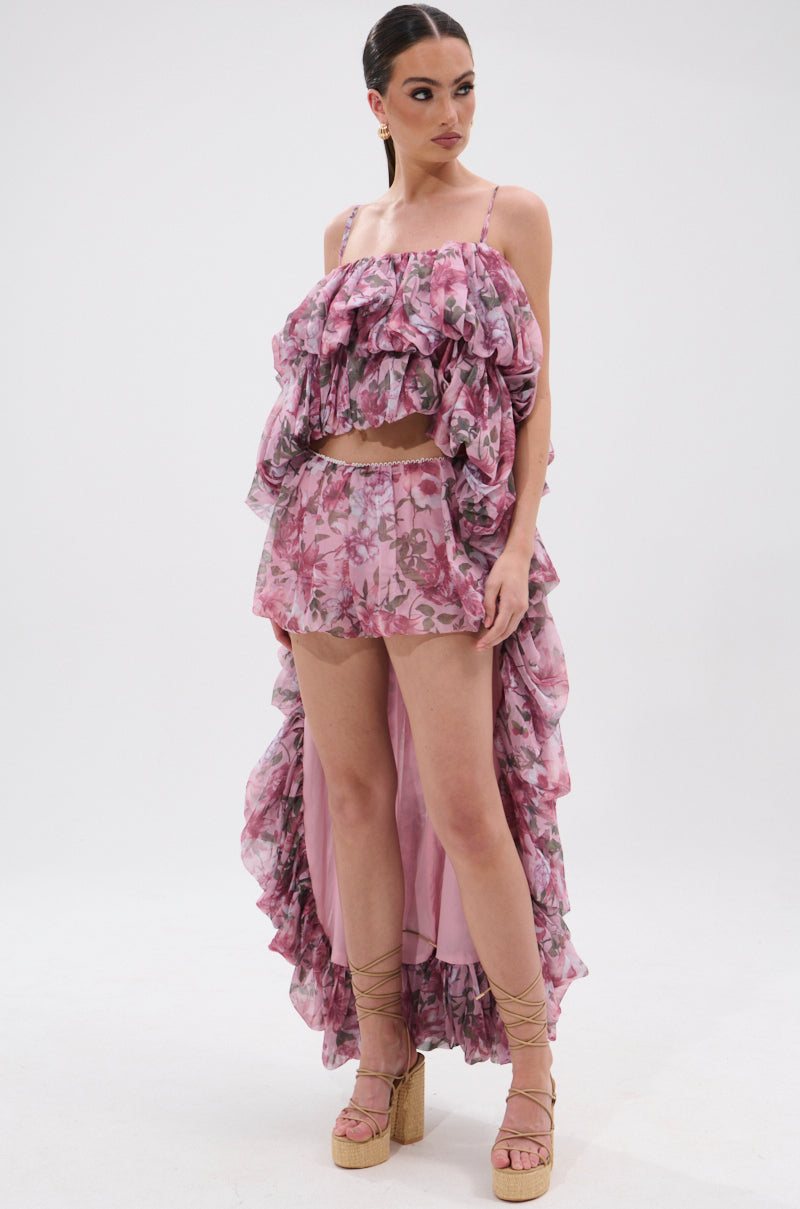 REVERENT FLORAL BLOOMER SHORTS