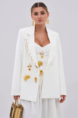 EYE GOT MY EYES ON YOU PIN DETAIL TAILORED BLAZER