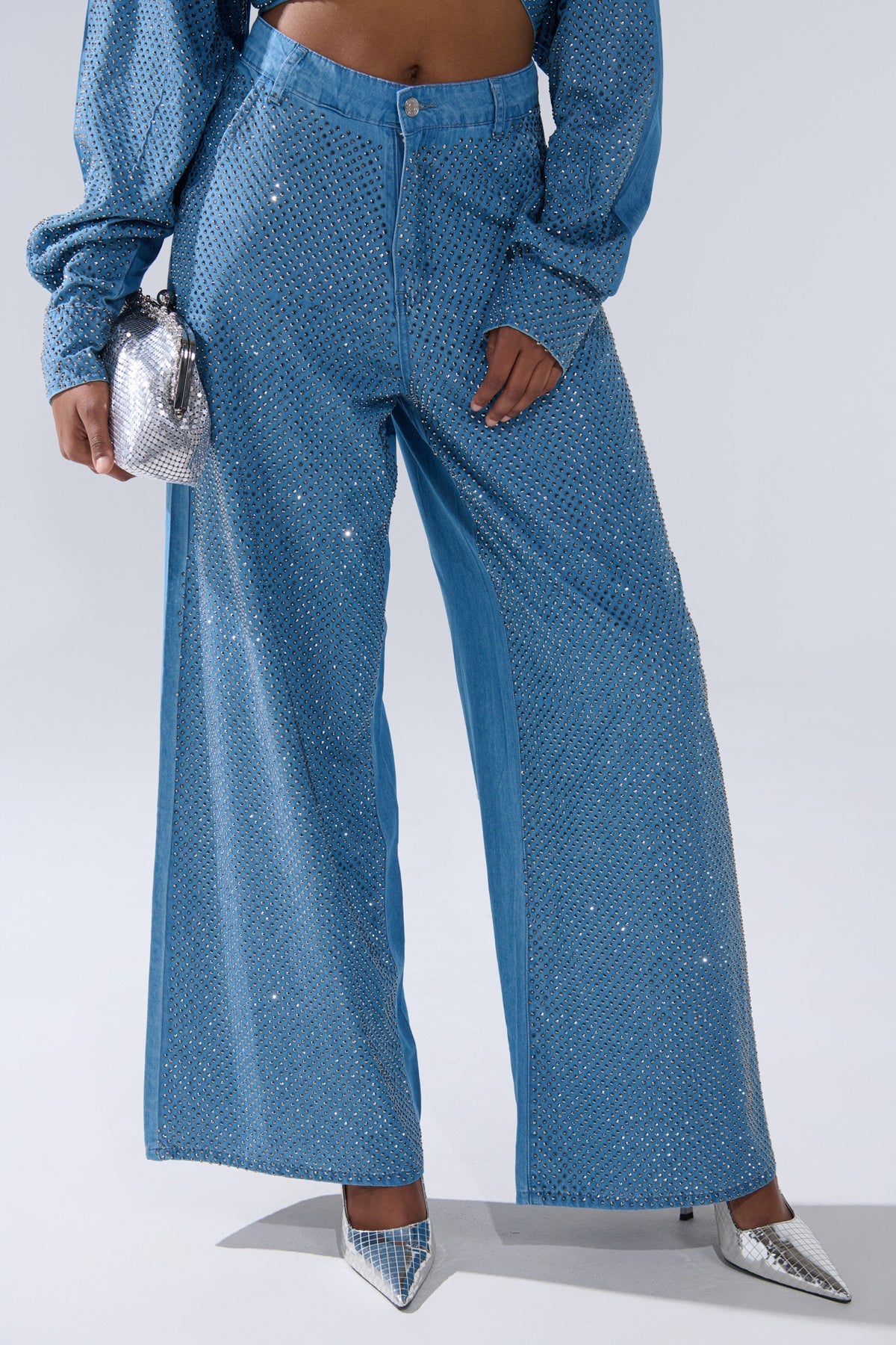 BLING BLING DENIM RELAXED PANT