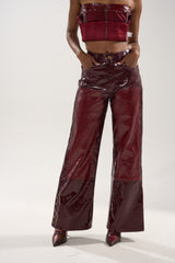 MIXED EMOTIONS FAUX LEATHER TROUSER