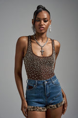 POP IT OFF QUEEN RHINESTONE BODYSUIT