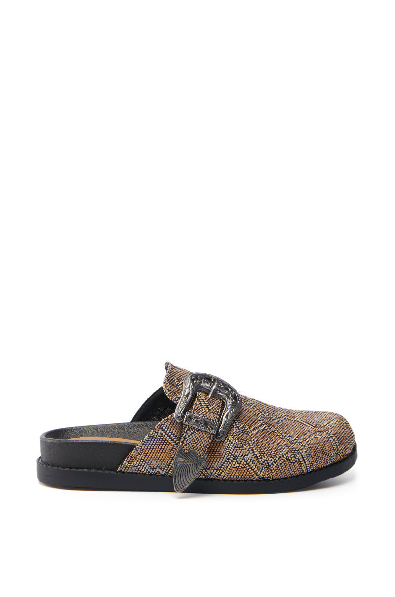 AZALEA WANG INFORMER TAN SNAKE CLOG