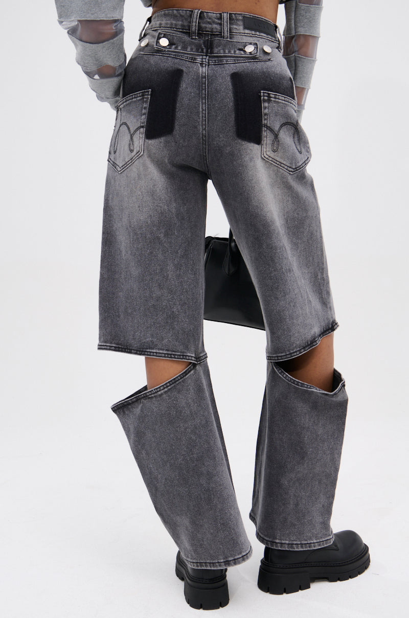 JACQUELINE CUTOUT DENIM PANTS