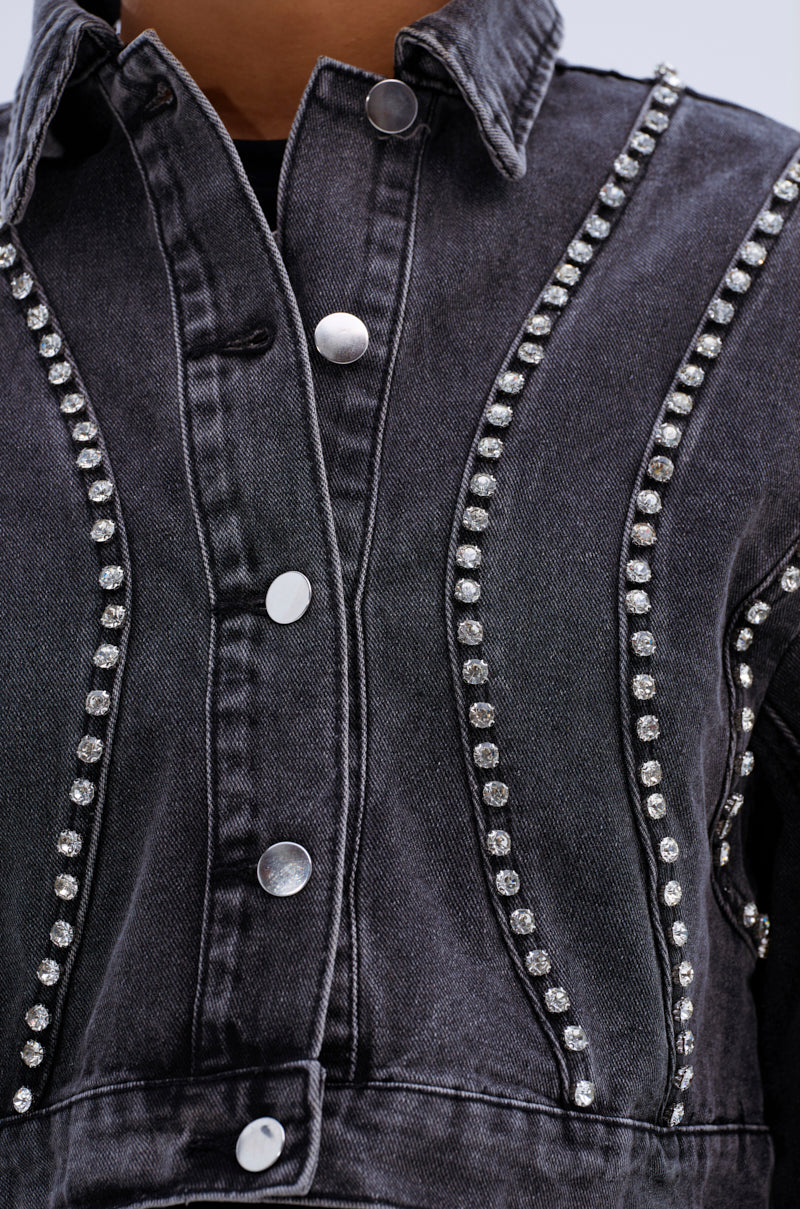 EXTRA EXTRA EMBELLISHED DENIM JACKET