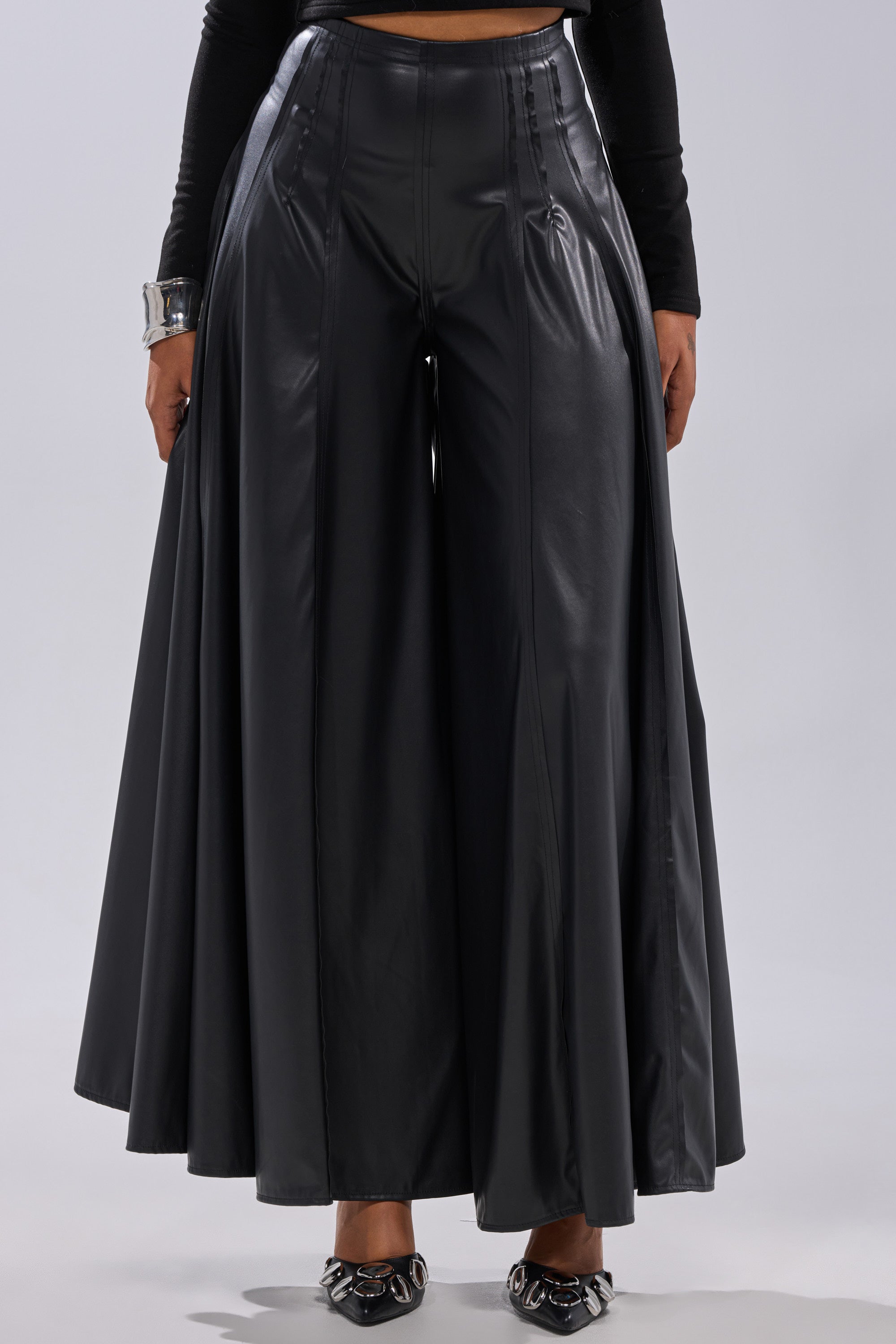 GALAXY FAUX LEATHER TROUSER