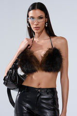 BABY ITS COLD OUTSIDE FUR BRALETTE