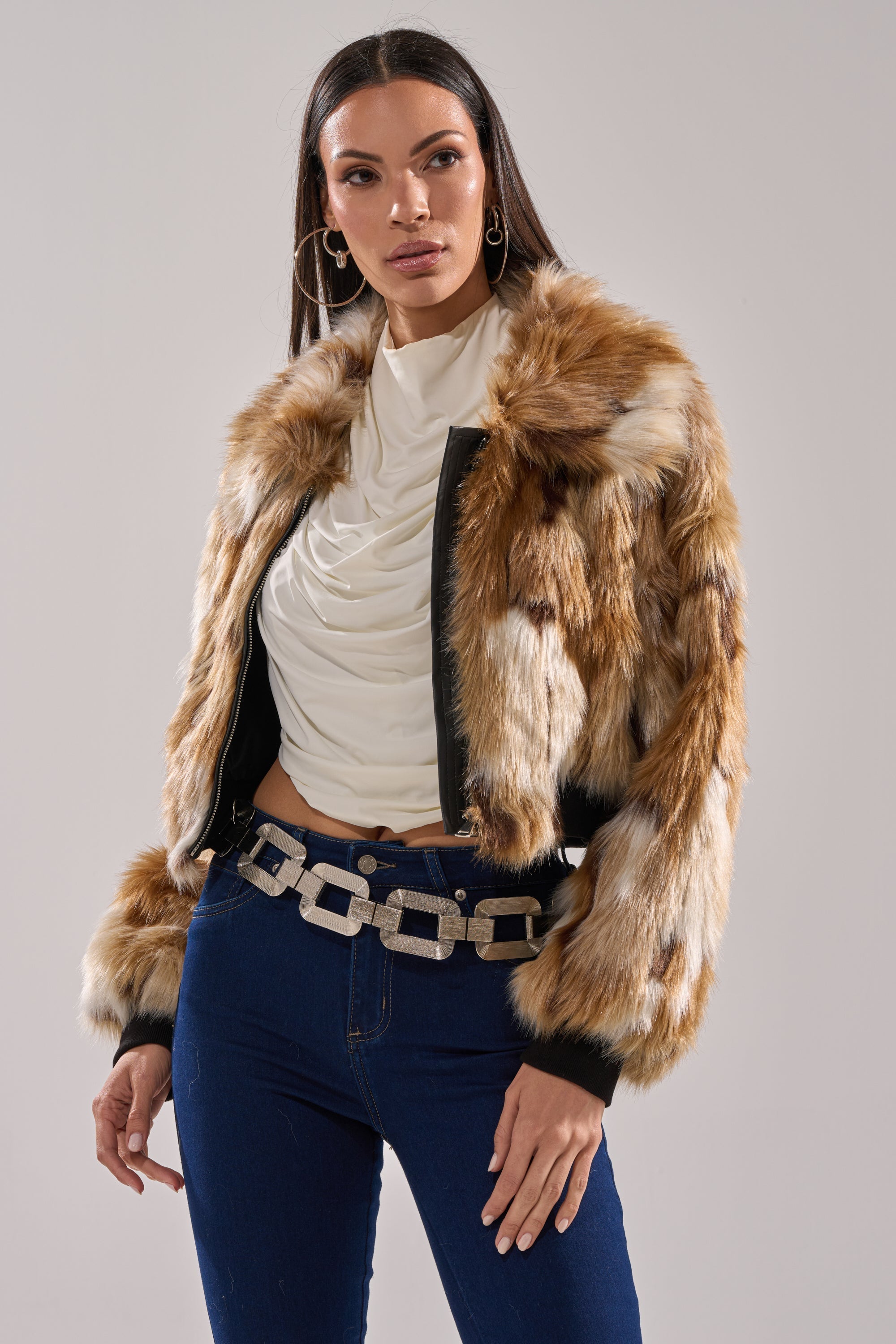 FENNEC FAUX FUR BOMBER