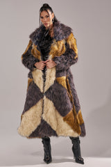 NOTRE DAME FAUX FUR COAT