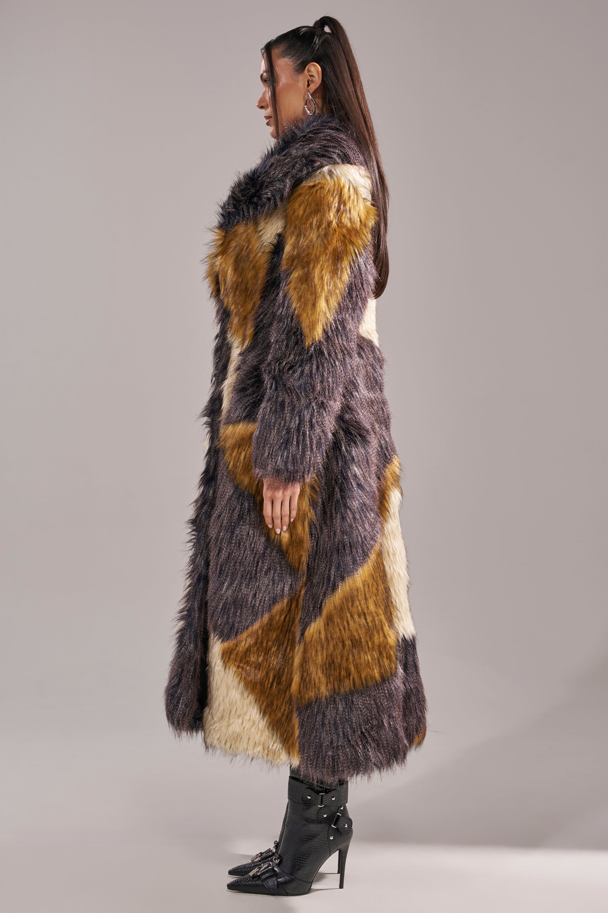 NOTRE DAME FAUX FUR COAT