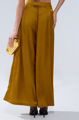 COCKTAIL HOUR WIDE-LEG PANT IN MUSTARD