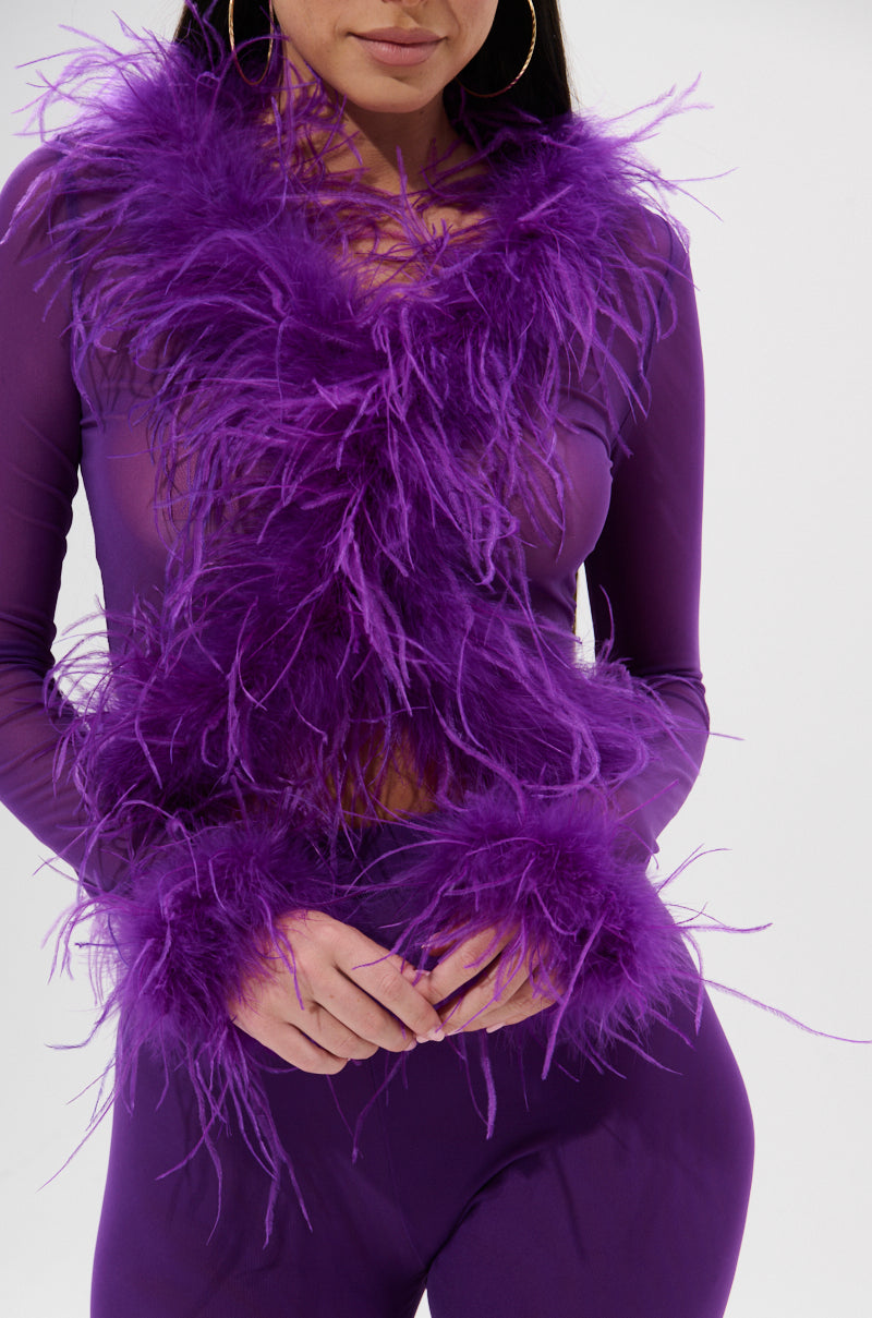 PUMPED UP FEATHER BLOUSE