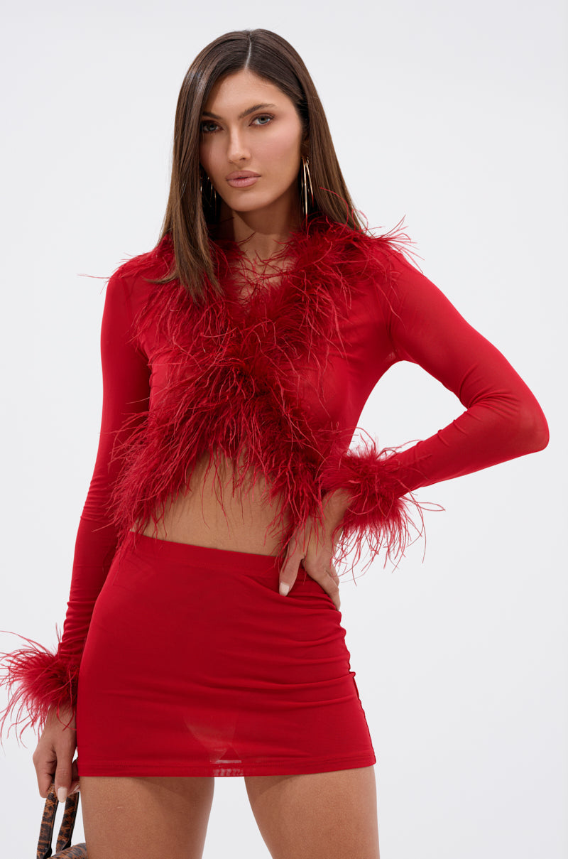 FIERCE FEATHER BLOUSE