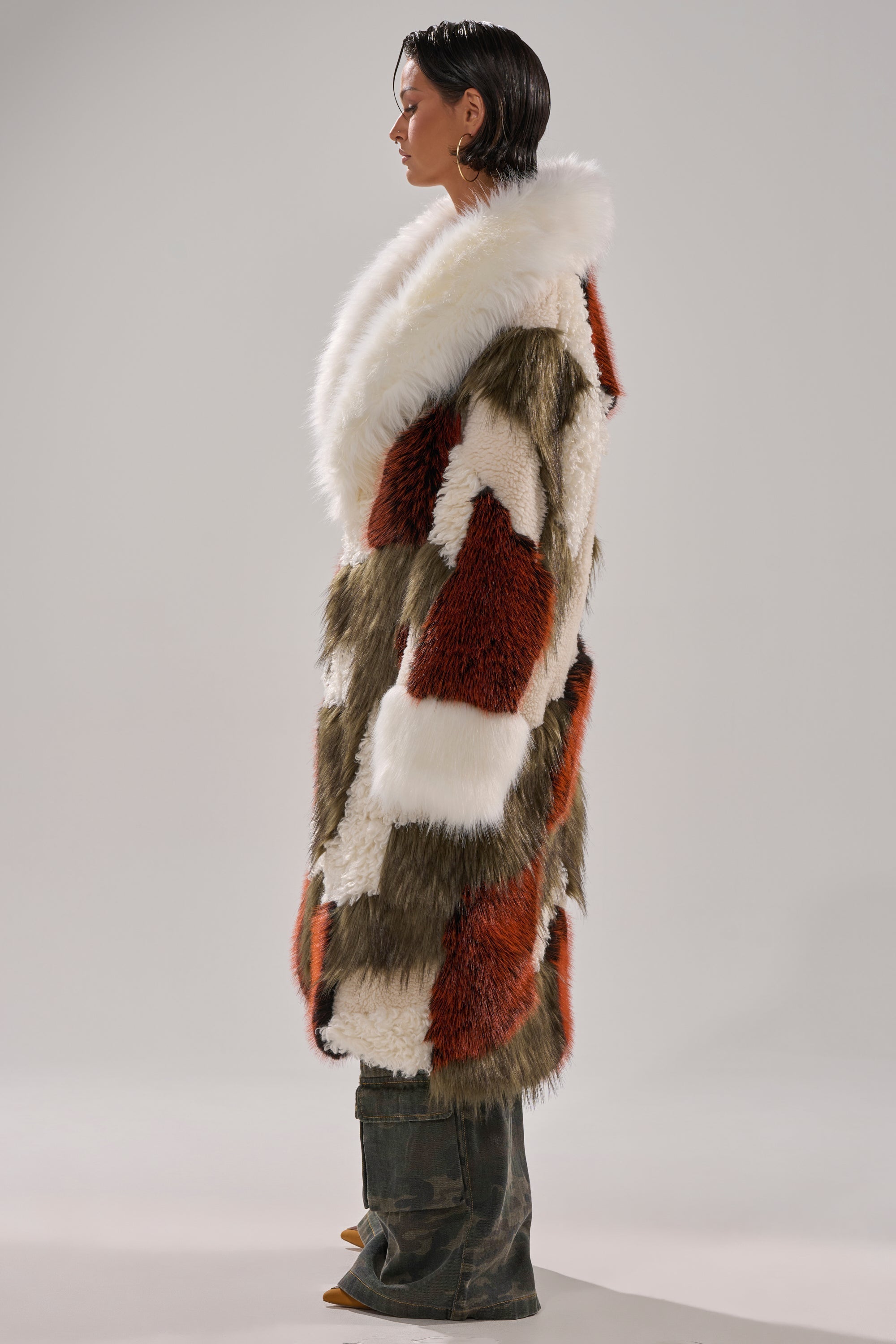 FLEUR PATCHWORK FAUX FUR
