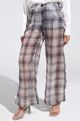 PLAID ABOUT YOU SHEER PANT