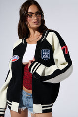 DOWN TIME KNIT BOMBER