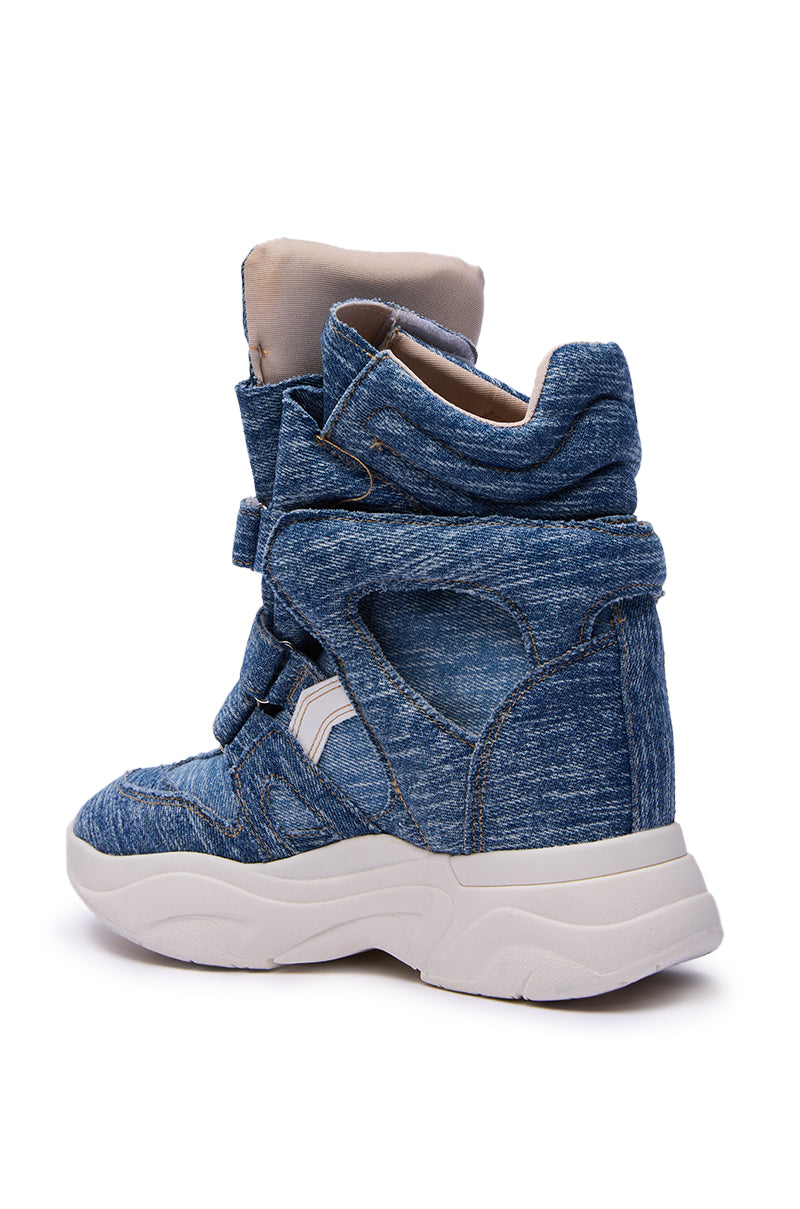 MARANTO DENIM WEDGE SNEAKER
