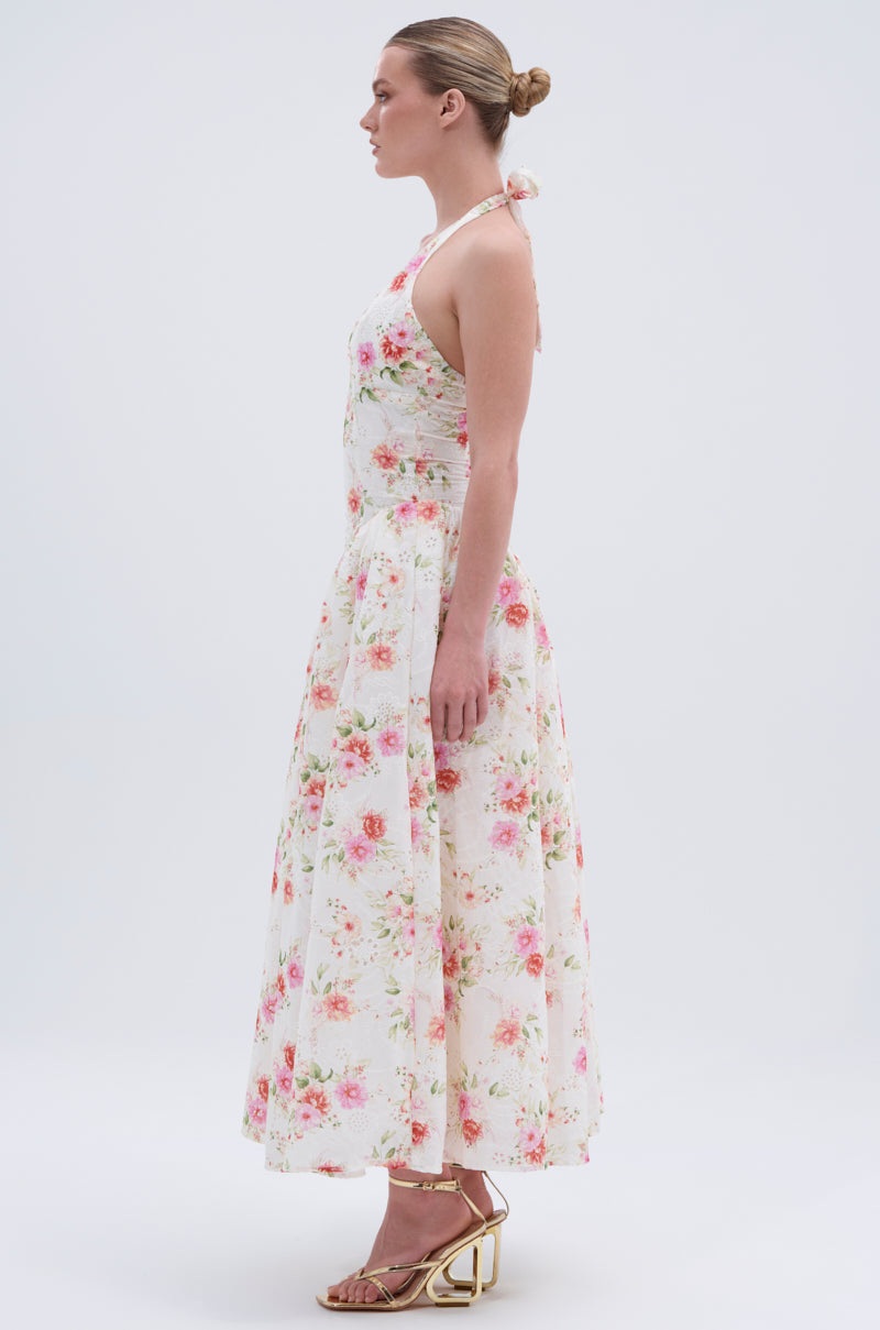 KEEP IT MOVING ON FLORAL MAXI DRESS