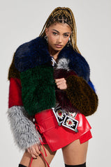 RIOT PATCHWORK FAUX FUR