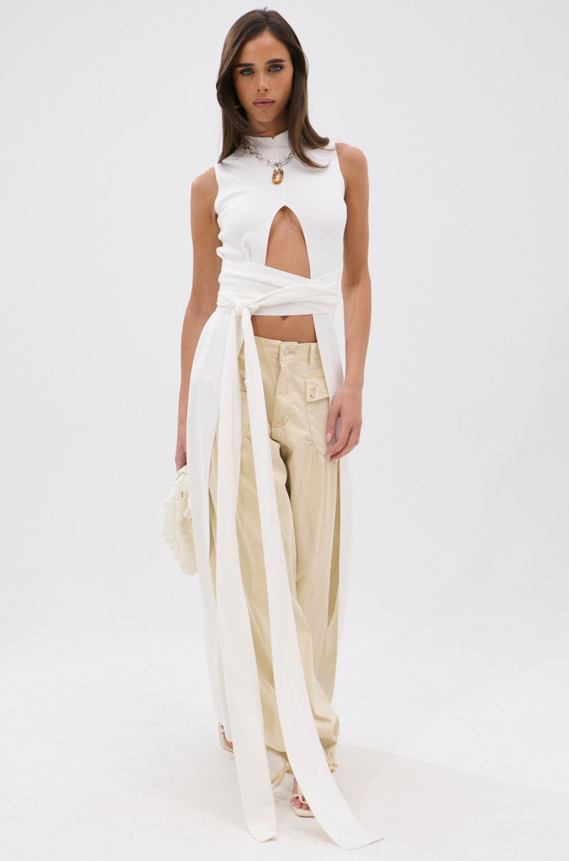 OVER THE TOP CUTOUT SWEATER