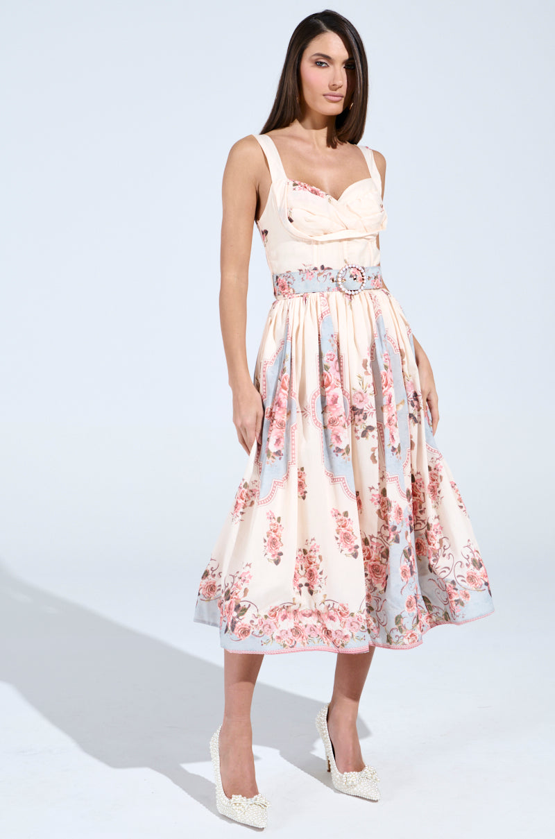 HANNA FLORAL MIDI DRESS
