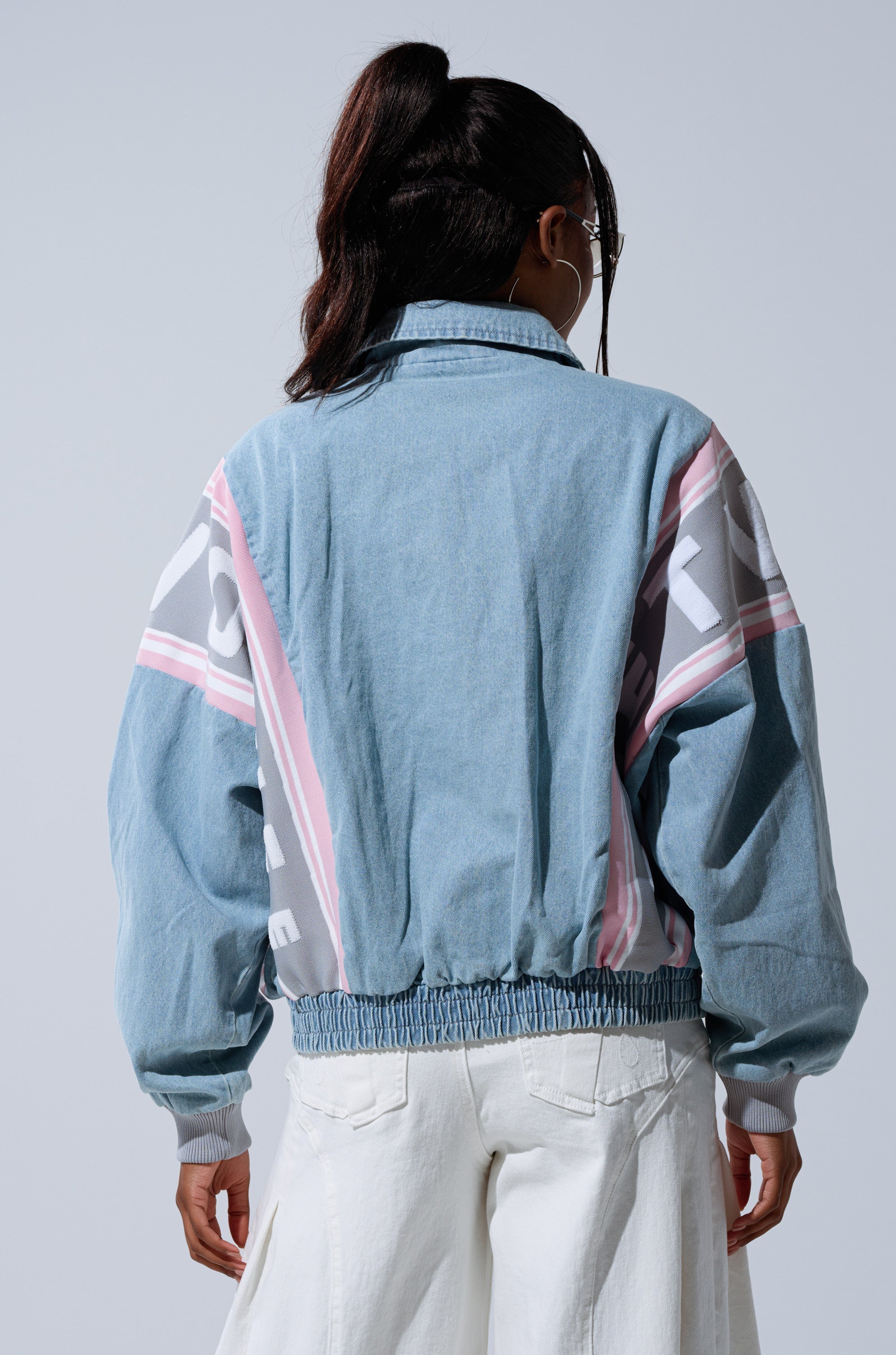 GAME TIME DENIM BOMBER