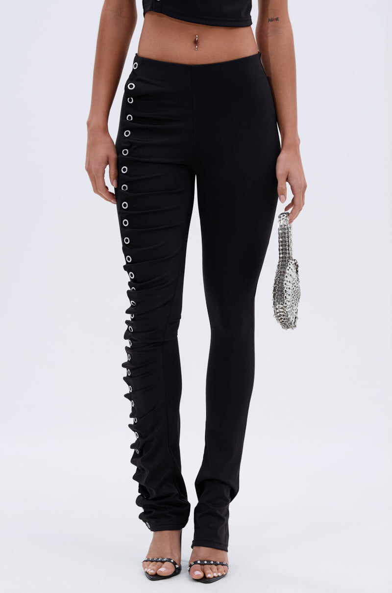 GROMMET DETAIL RUCHED PANT