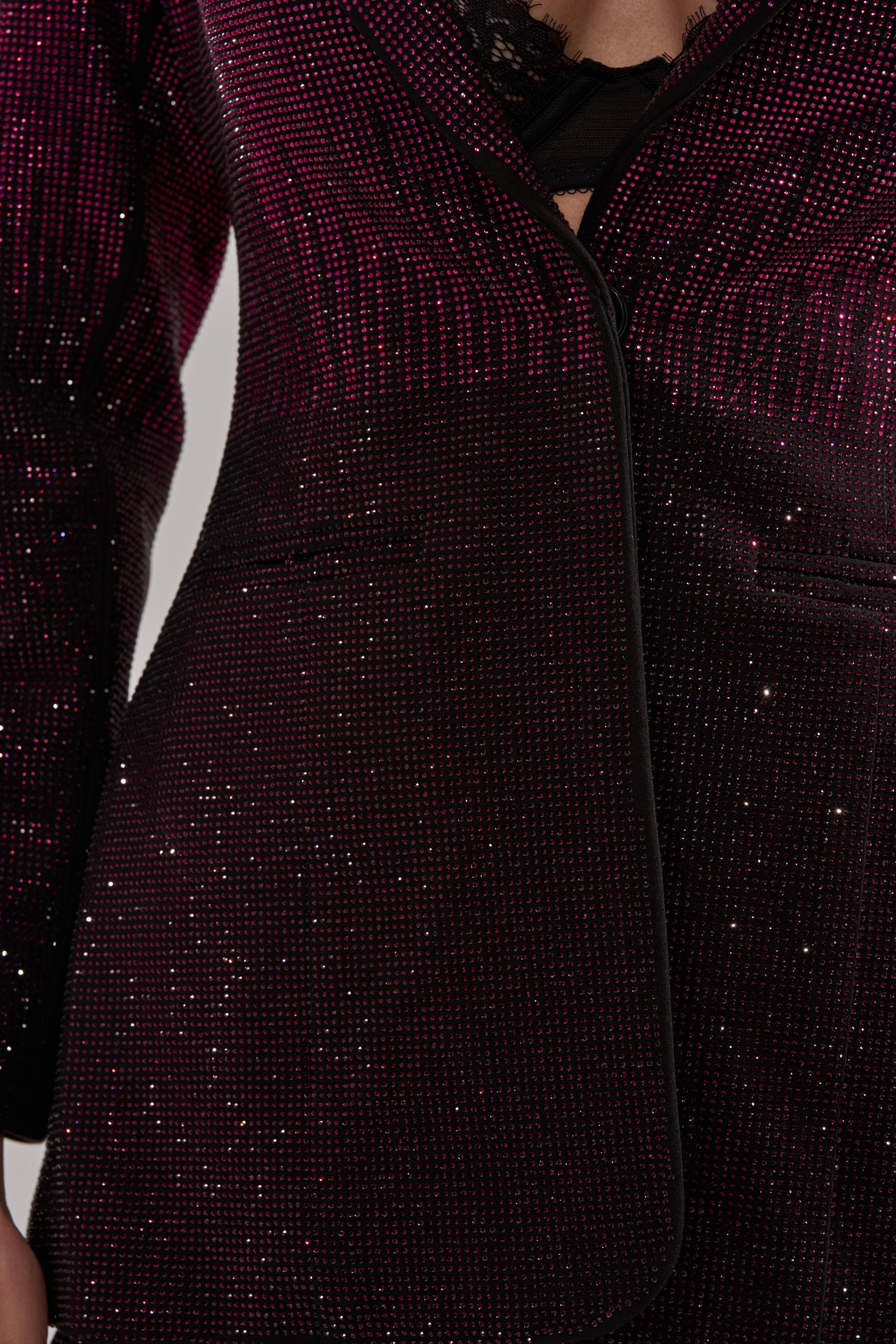 RAISE A GLASS RHINESTONE BLAZER