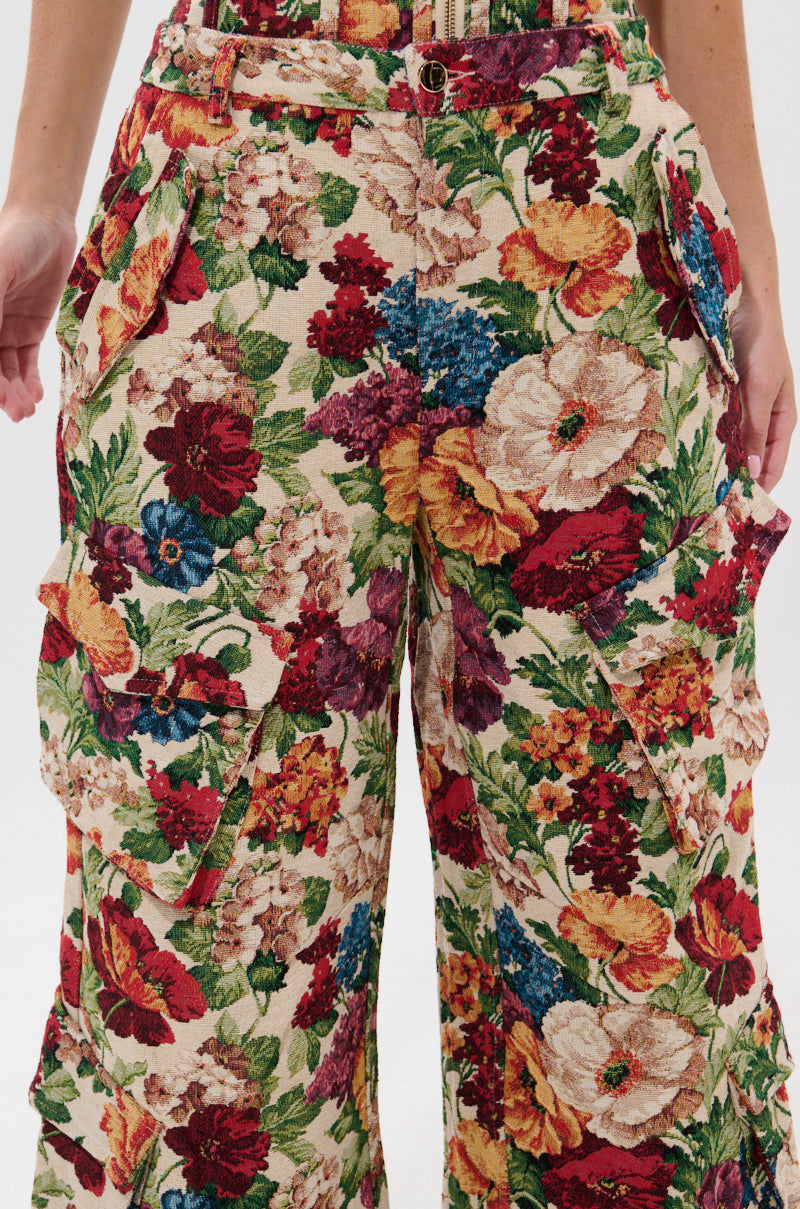 FLORAL FOR DAYS BROCADE TROUSER