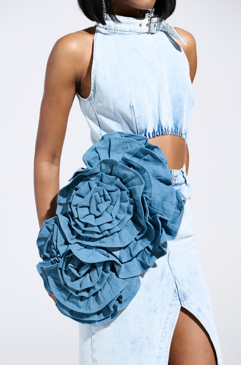 MORE IS BETTER DENIM BROOCH