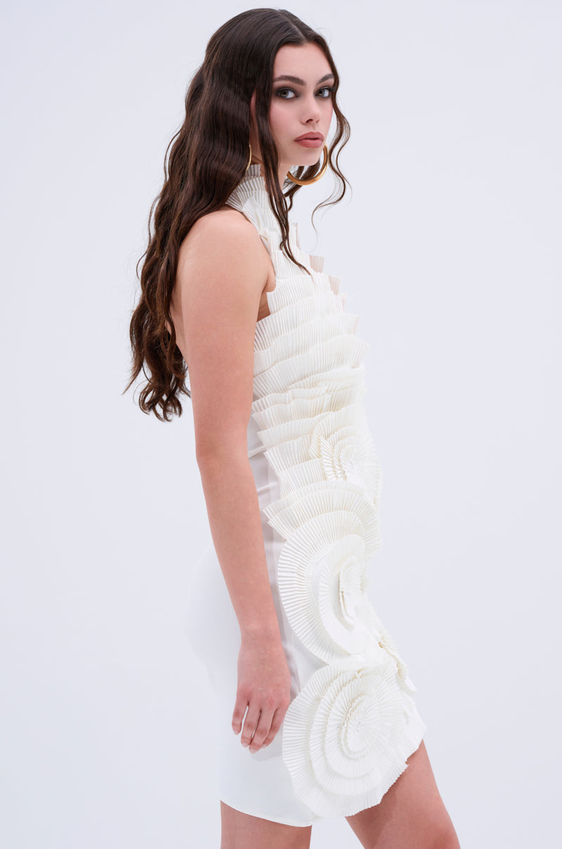 ONE OF ONE BANDAGE MINI DRESS IN WHITE