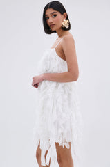 NEVER MET A GIRL LIKE ME RUFFLE MINI DRESS